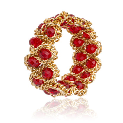 Gold Plated Adjustable Party Bracelet for Women (SJ_3067)