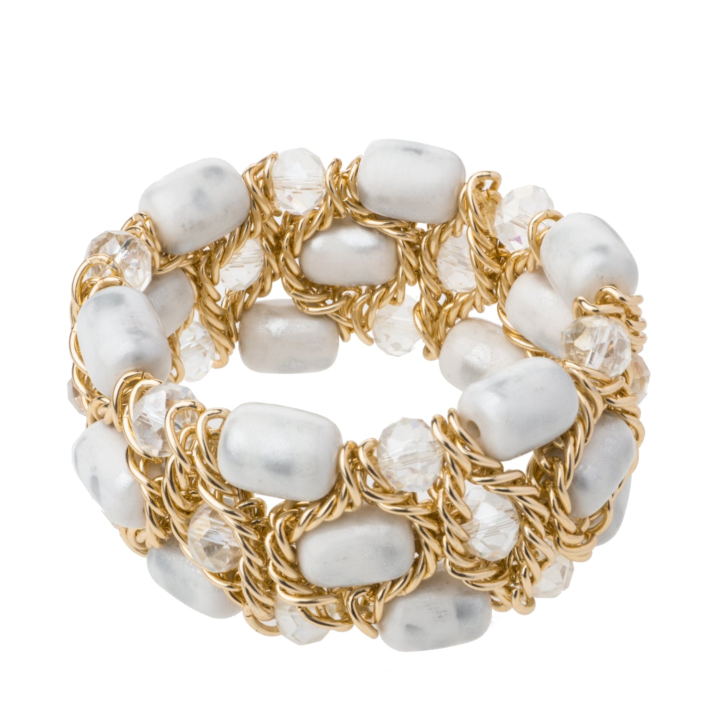 Gold Plated Adjustable Party Bracelet for Women (SJ_3069)