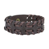 Hand-woven Brown Leather Bracelet for Men (SJ_3073)