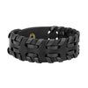 Hand-woven Black Leather Bracelet for Men (SJ_3074)