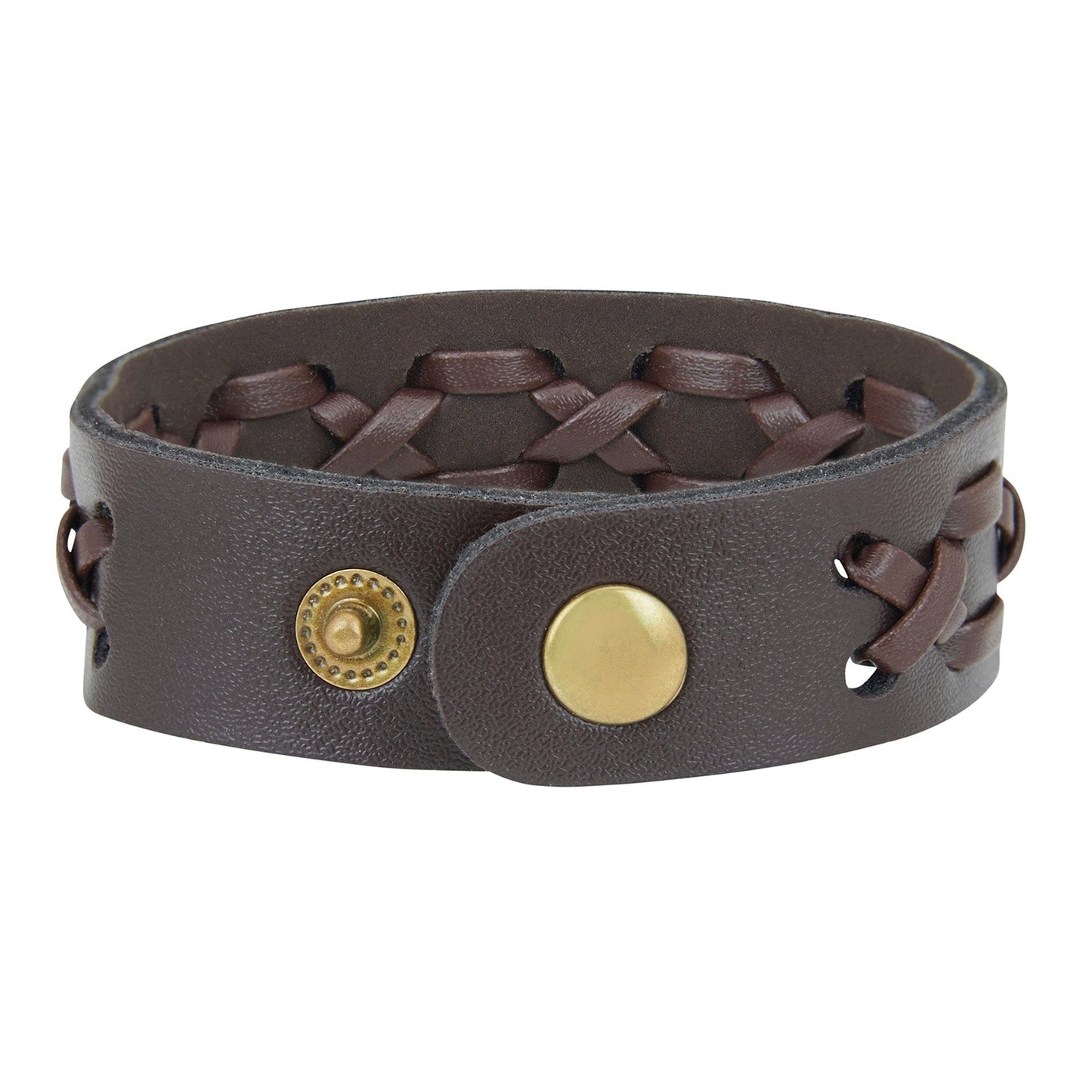 Hand-woven Brown Leather Bracelet for Men (SJ_3079)