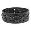 Hand-woven Black Leather Bracelet for Men (SJ_3080)