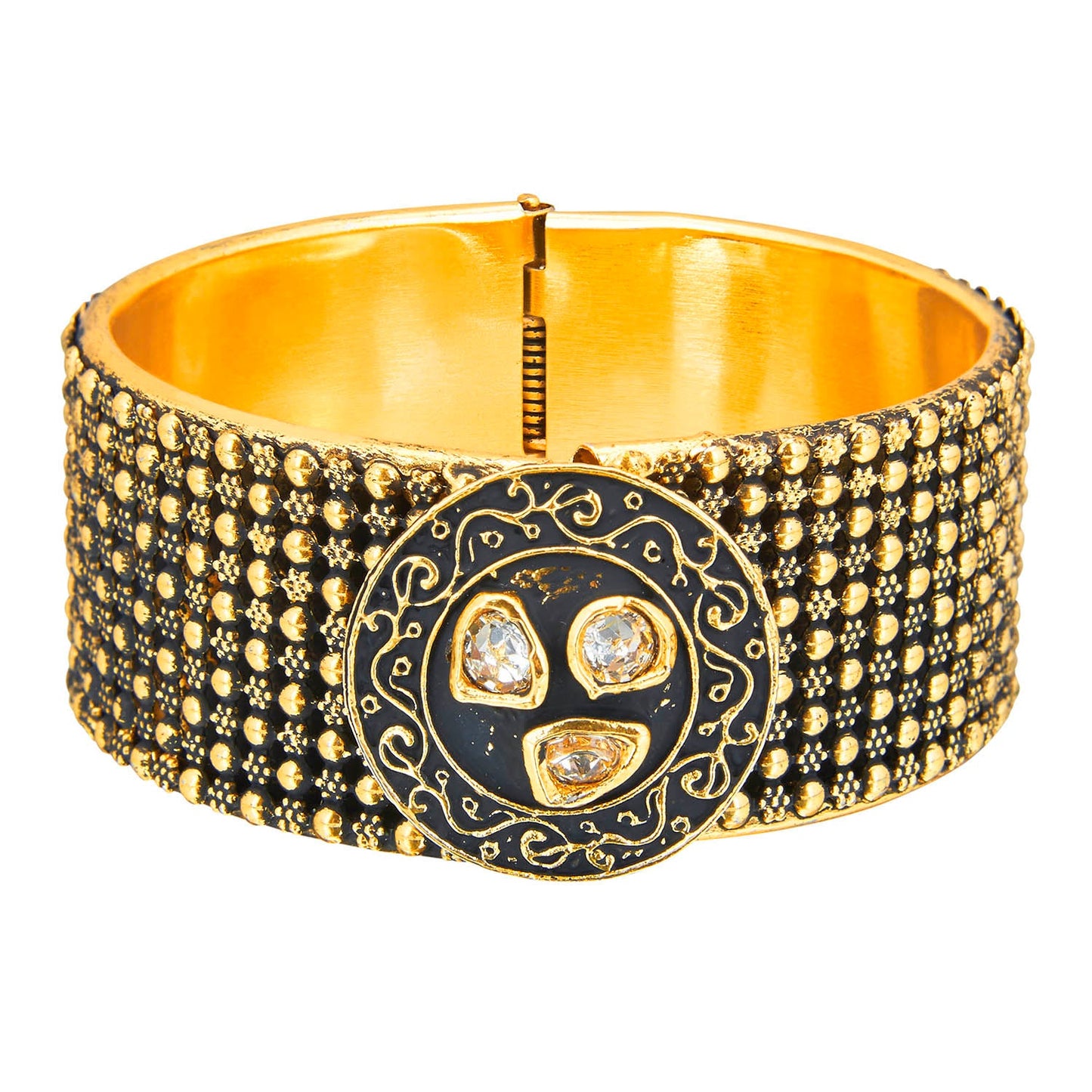 Designer Udjustable Bangle With Kundan Stones For Women (SJ_3090)