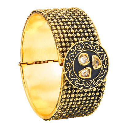 Designer Udjustable Bangle With Kundan Stones For Women (SJ_3090)