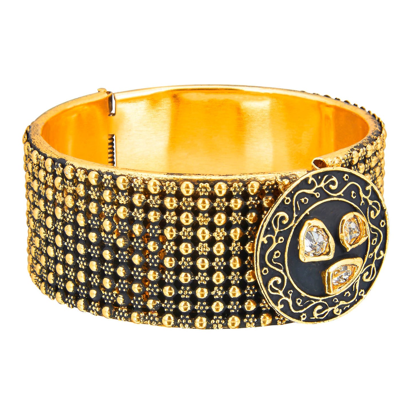 Designer Udjustable Bangle With Kundan Stones For Women (SJ_3090)