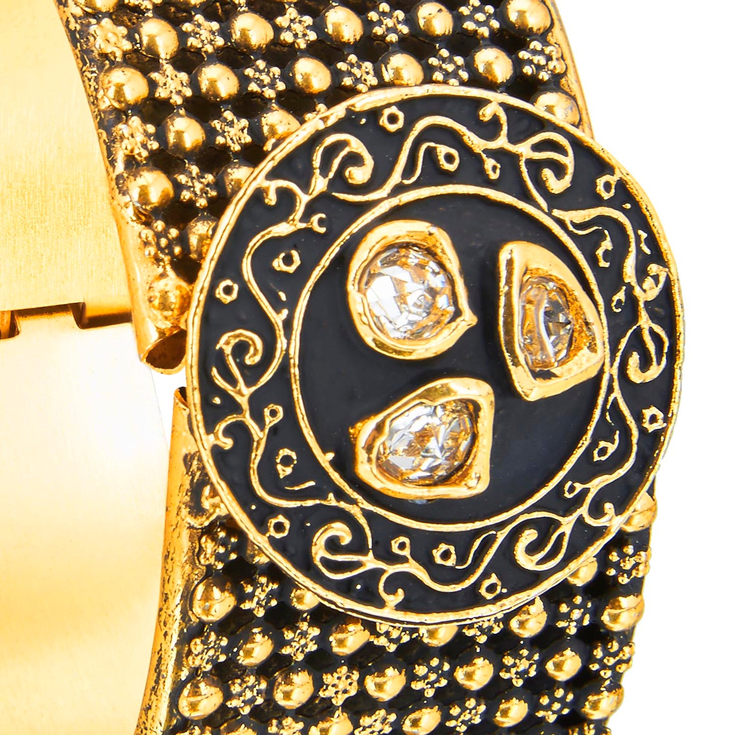 Designer Udjustable Bangle With Kundan Stones For Women (SJ_3090)