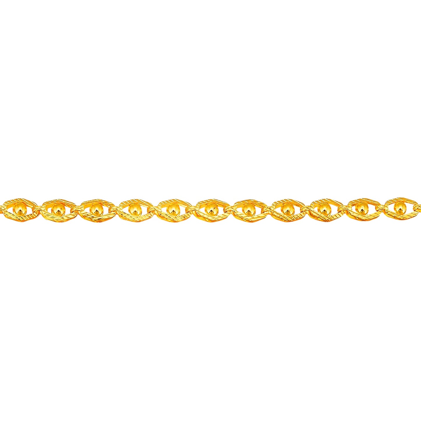 24K Gold Link Bracelet For Women (SJ_3104) - Shining Jewel