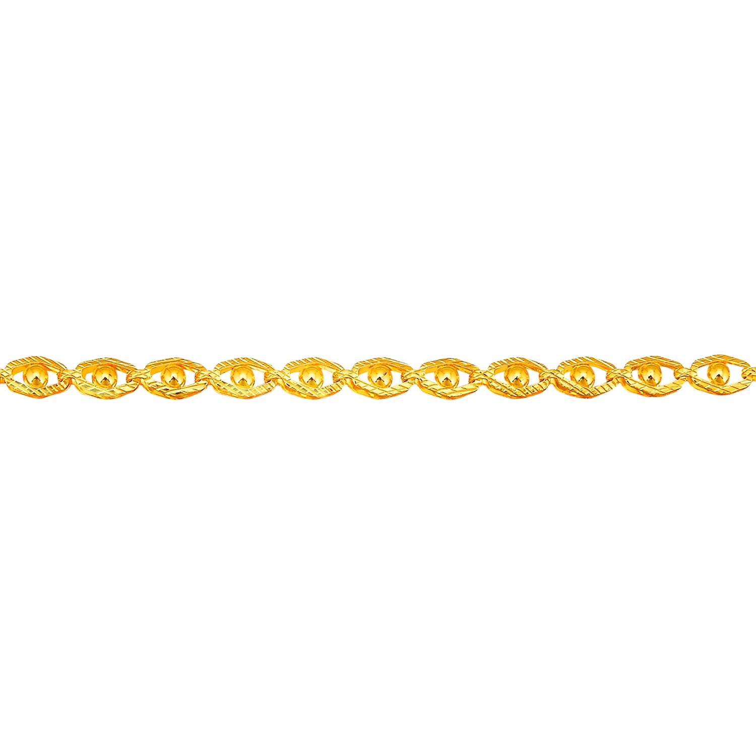 24K Gold Link Bracelet For Women (SJ_3104) - Shining Jewel