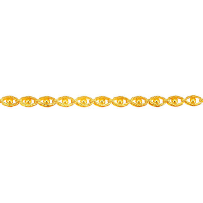 24K Gold Link Bracelet For Women (SJ_3104) - Shining Jewel