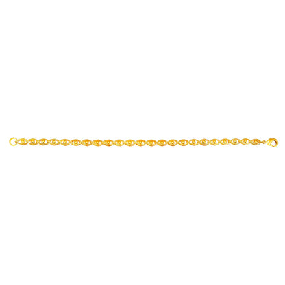 24K Gold Link Bracelet For Women (SJ_3104) - Shining Jewel