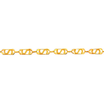 24K Gold Link Bracelet For Women (SJ_3105) - Shining Jewel