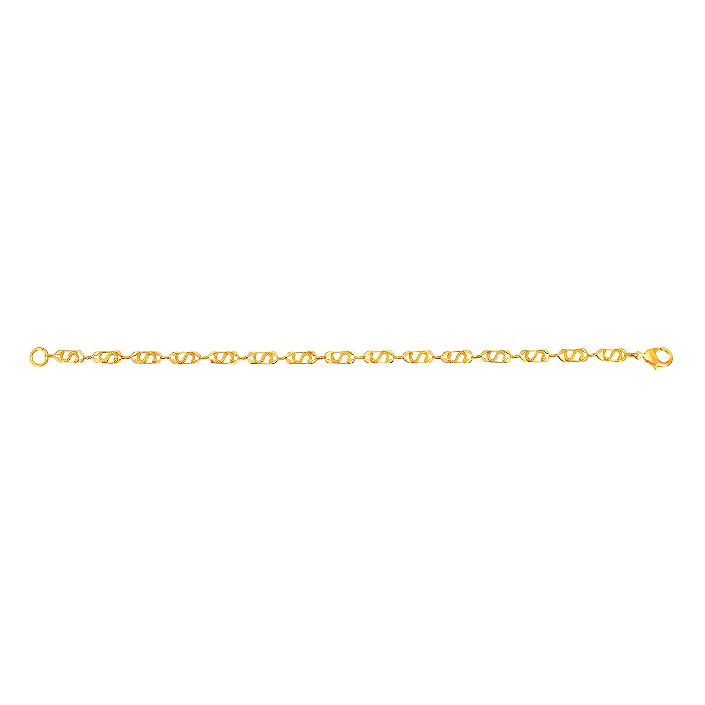 24K Gold Link Bracelet For Women (SJ_3105) - Shining Jewel