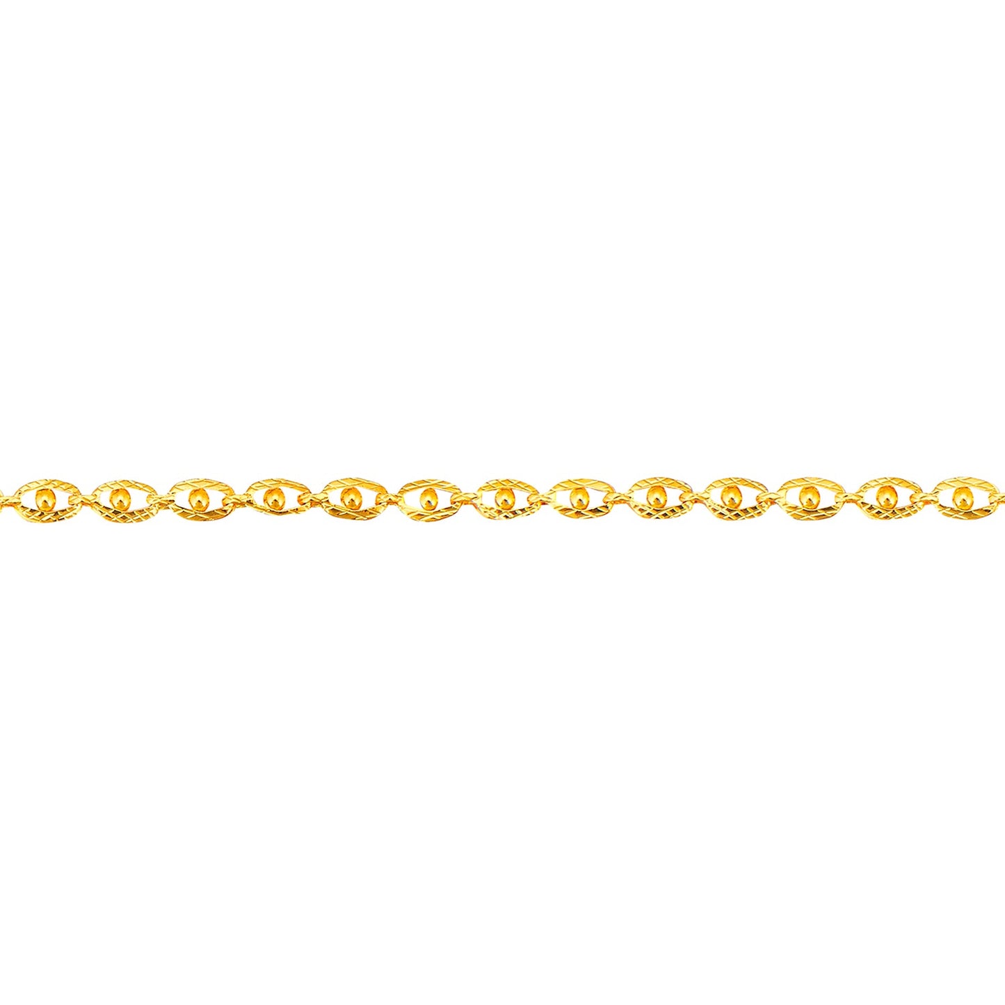 24K Gold Link Bracelet For Women (SJ_3107) - Shining Jewel