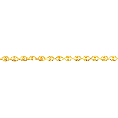 24K Gold Link Bracelet For Women (SJ_3107) - Shining Jewel