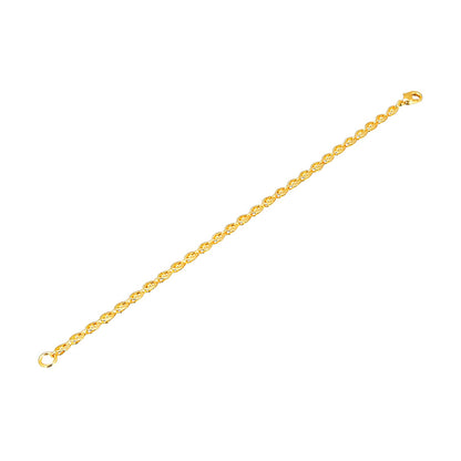 24K Gold Link Bracelet For Women (SJ_3107) - Shining Jewel