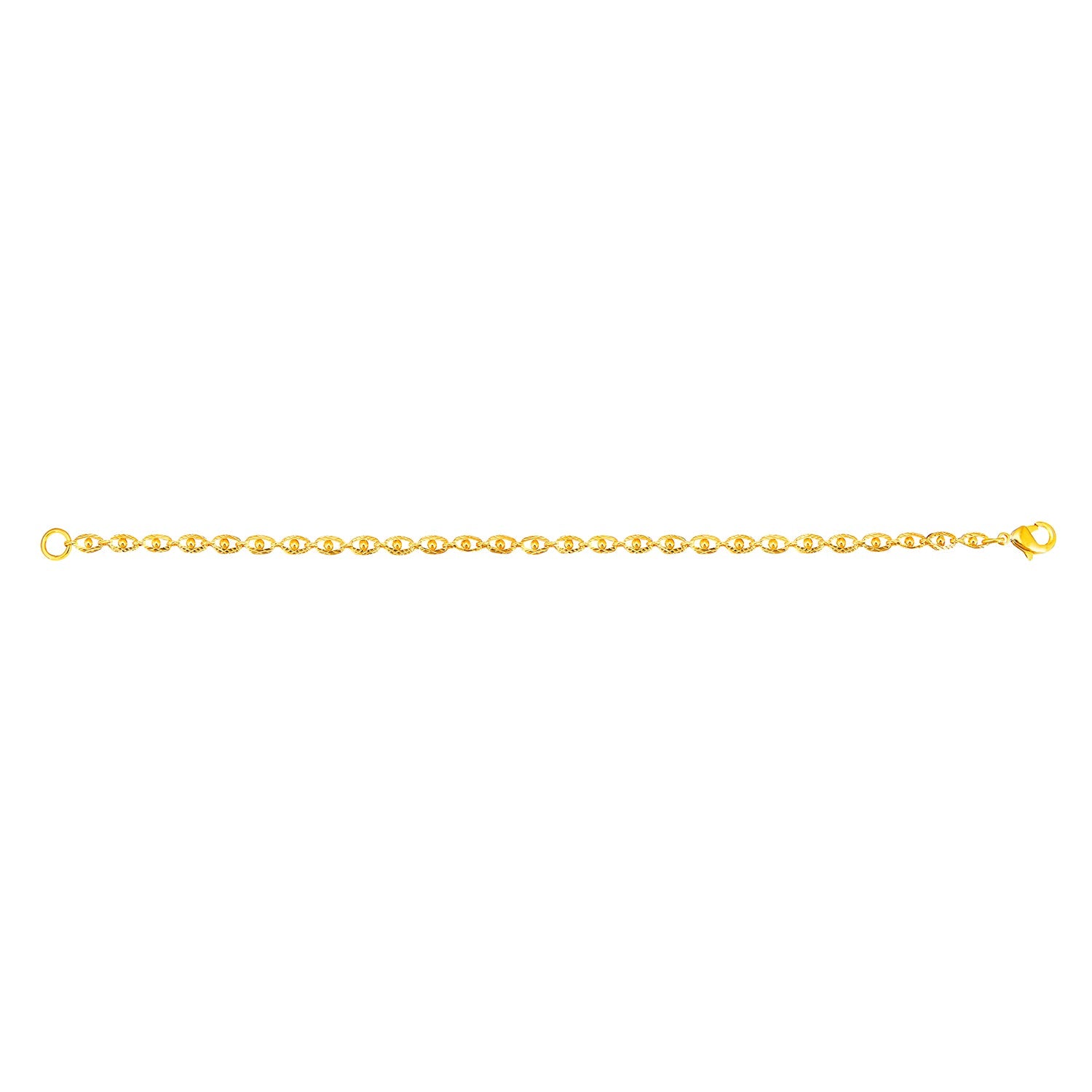 24K Gold Link Bracelet For Women (SJ_3107) - Shining Jewel