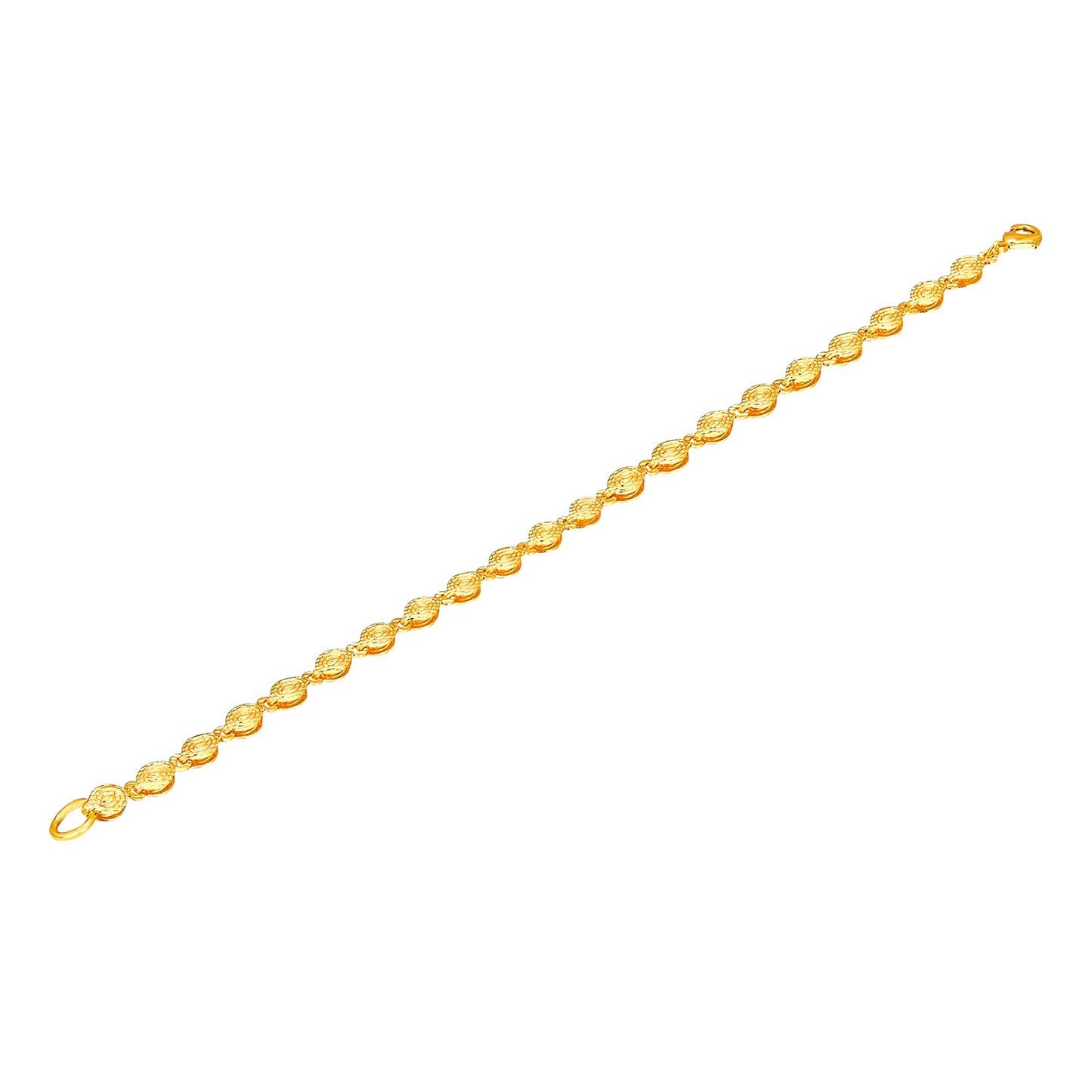 24K Gold Link Bracelet For Women (SJ_3109) - Shining Jewel