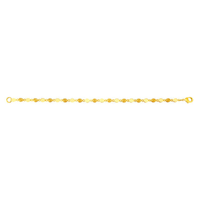 24K Gold Link Bracelet For Women (SJ_3110) - Shining Jewel