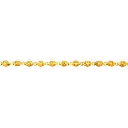 24K Gold Link Bracelet For Women (SJ_3111) - Shining Jewel