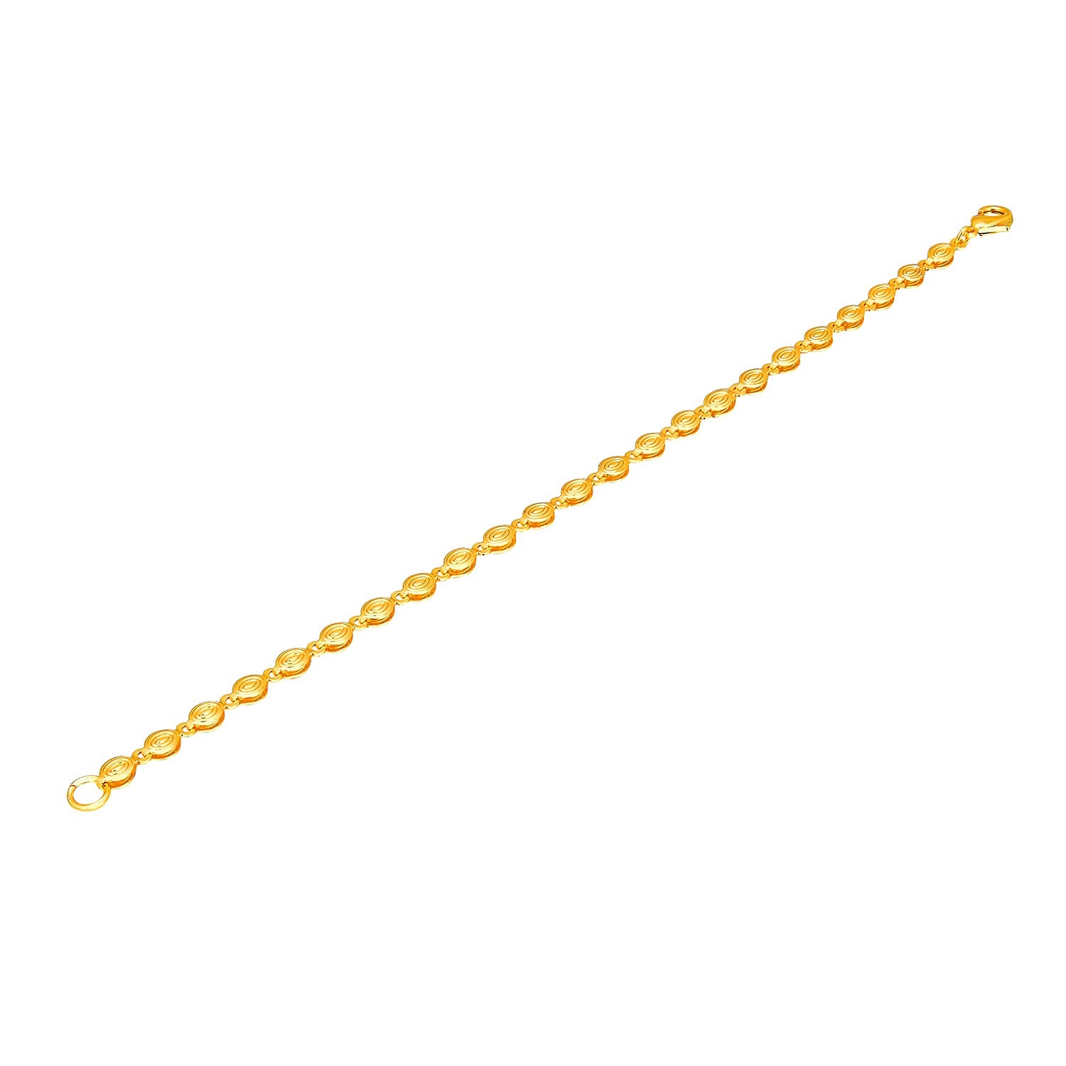 24K Gold Link Bracelet For Women (SJ_3111) - Shining Jewel