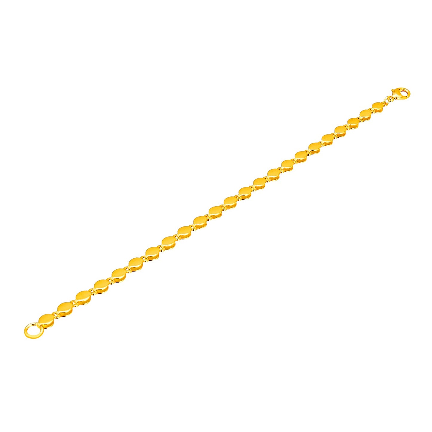 24K Gold Link Bracelet For Women (SJ_3112) - Shining Jewel