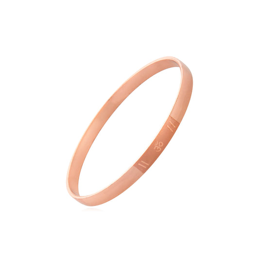 Rose Gold Designer Om Kada Bracelet For Men (SJ_3121)