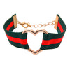 Shining Jewel Western & Stylish Heart Buckle Cloth Strap  Bracelet For Girls And Women (SJ_3144)