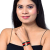 Shining Jewel Western & Stylish Buckle Cloth Strap Bracelet For Girls And Women (SJ_3145)