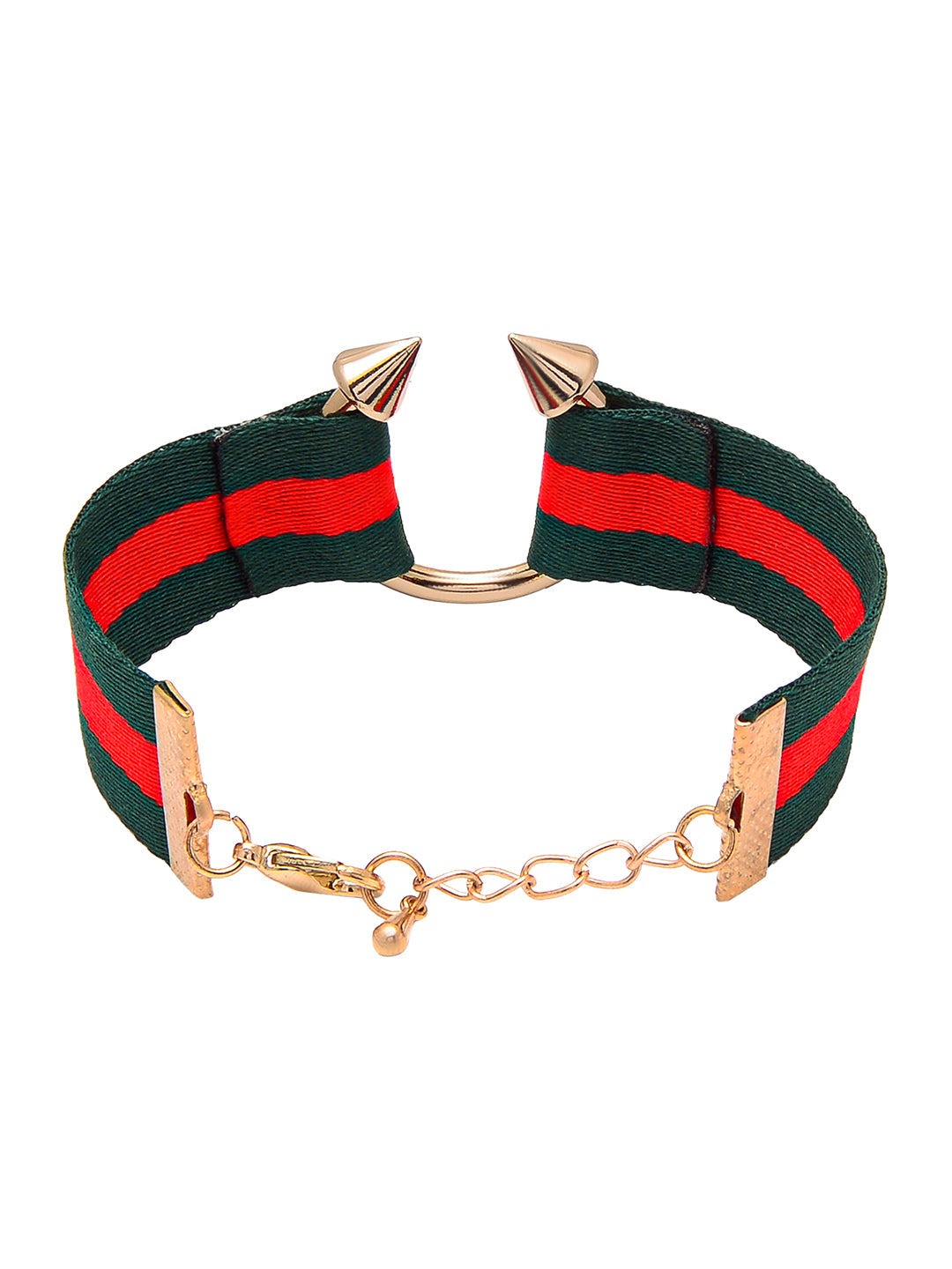 Shining Jewel Western & Stylish Buckle Cloth Strap Bracelet For Girls And Women (SJ_3147)