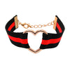 Shining Jewel Western & Stylish Heart Buckle Cloth Strap  Bracelet For Girls And Women (SJ_3148)