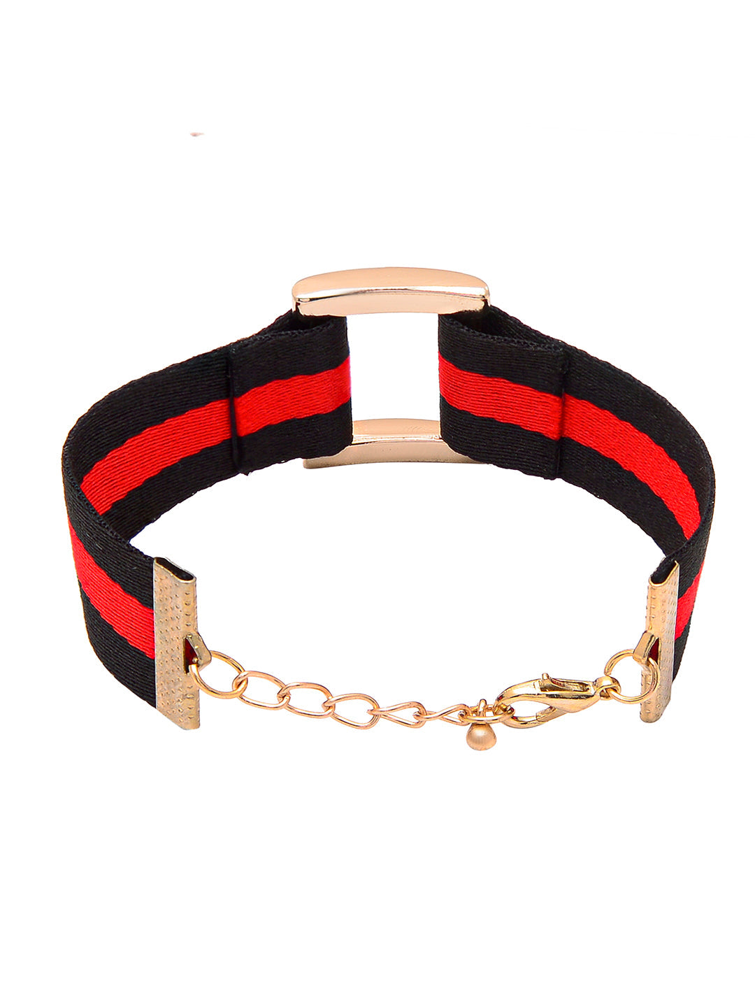 Shining Jewel Western & Stylish Buckle Cloth Strap  Bracelet For Girls And Women (SJ_3149)