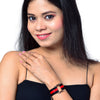 Shining Jewel Western & Stylish Buckle Cloth Strap  Bracelet For Girls And Women (SJ_3149)
