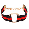 Shining Jewel Western & Stylish Buckle Cloth Strap  Bracelet For Girls And Women (SJ_3150)
