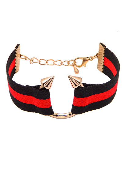 Shining Jewel Western & Stylish Buckle Cloth Strap  Bracelet For Girls And Women (SJ_3151)