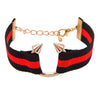 Shining Jewel Western & Stylish Buckle Cloth Strap  Bracelet For Girls And Women (SJ_3151)