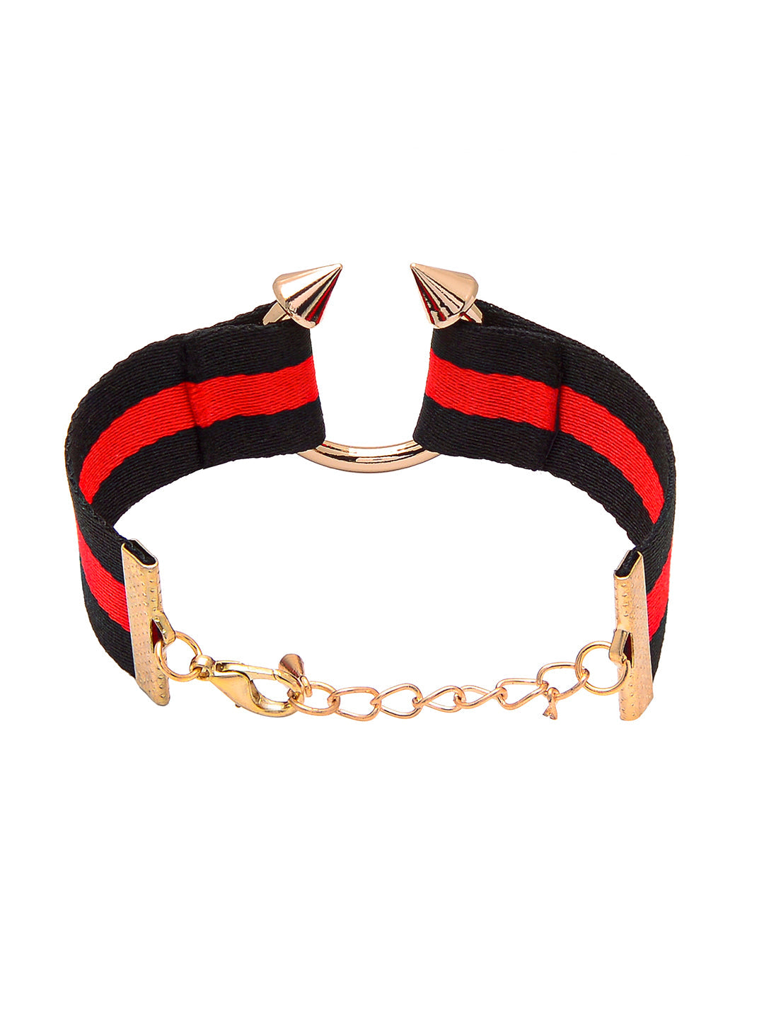 Shining Jewel Western & Stylish Buckle Cloth Strap  Bracelet For Girls And Women (SJ_3151)