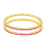 24K Gold Plated Solitaire Bangles For Women (SJ_3156) - Shining Jewel