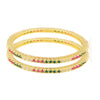 24K Gold Plated Solitaire Bangles For Women (SJ_3157) - Shining Jewel