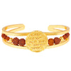 24K Designer Rudraksha Chatrapati Shivaji Rajmudra Kada Bracelet For Men (SJ_3163) - Shining Jewel