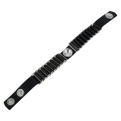 Hand-woven Black Leather Bracelet for Men (SJ_3164)