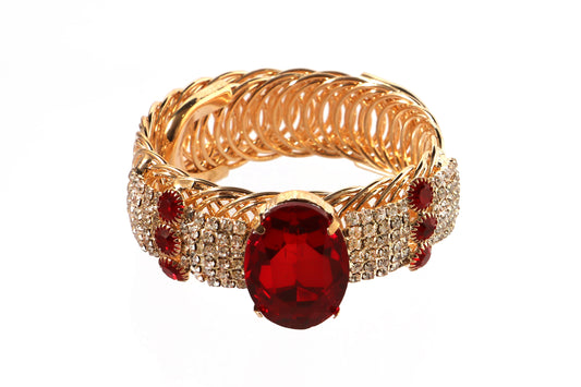 Gold Plated Crystal Bling Partywear Bracelet for Girls & Women (SJ_3168)