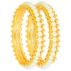 Traditional Gold Pearl Bangles for Women 22K (Pack of 2) (SJ_3172)