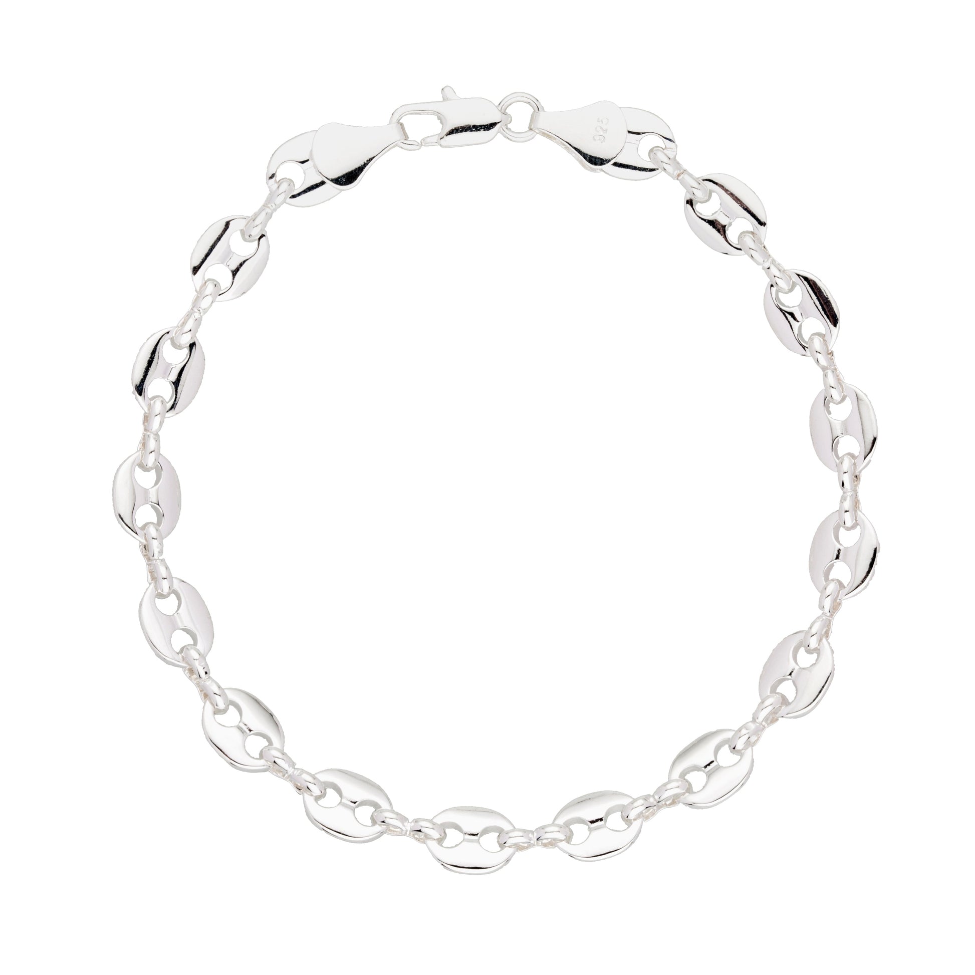 925 8 inches Silver Plated Imported Quality Designer Link Bracelet for Men & Women (SJ_3181) - Shining Jewel