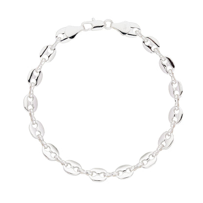 925 8 inches Silver Plated Imported Quality Designer Link Bracelet for Men & Women (SJ_3181) - Shining Jewel