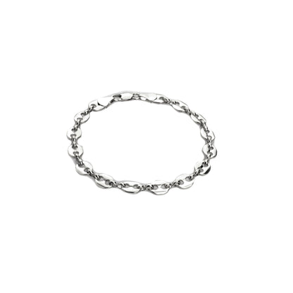 925 8 inches Silver Plated Imported Quality Designer Link Bracelet for Men & Women (SJ_3181) - Shining Jewel