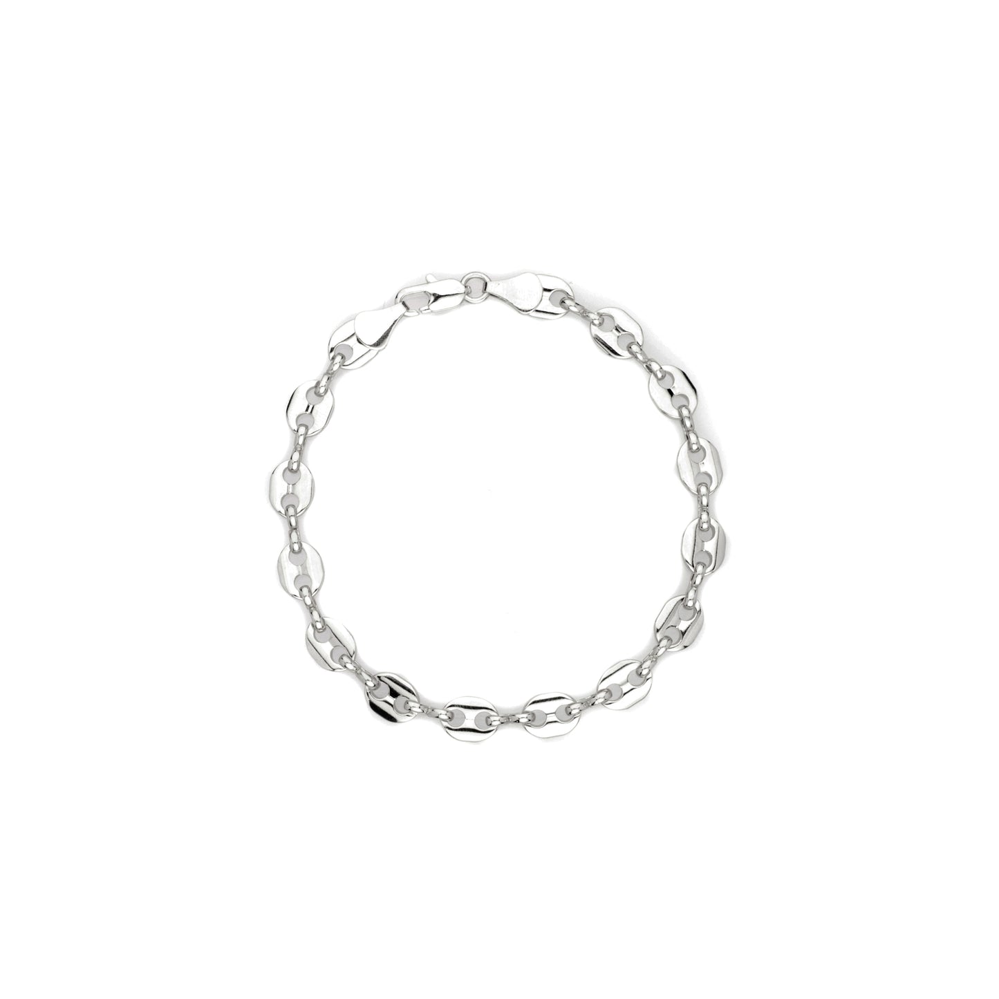 925 8 inches Silver Plated Imported Quality Designer Link Bracelet for Men & Women (SJ_3181) - Shining Jewel