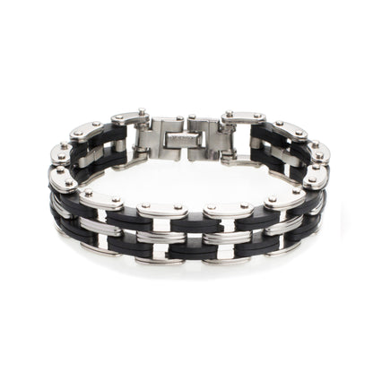 316 Stainless Steel Biker Designer Strap Bracelet for Men (SJ_3217)