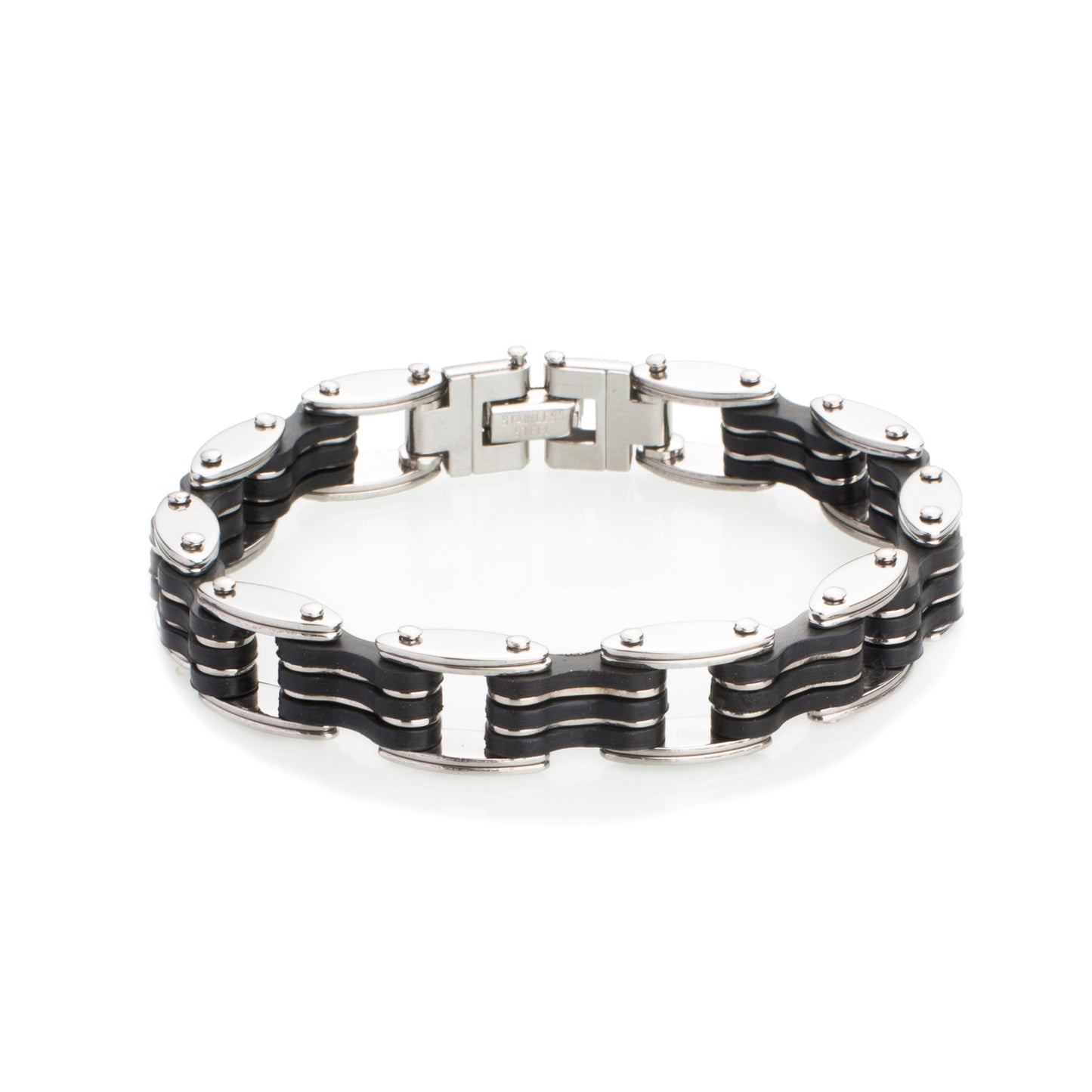 316 Stainless Steel Biker Designer Strap Bracelet for Men (SJ_3218)