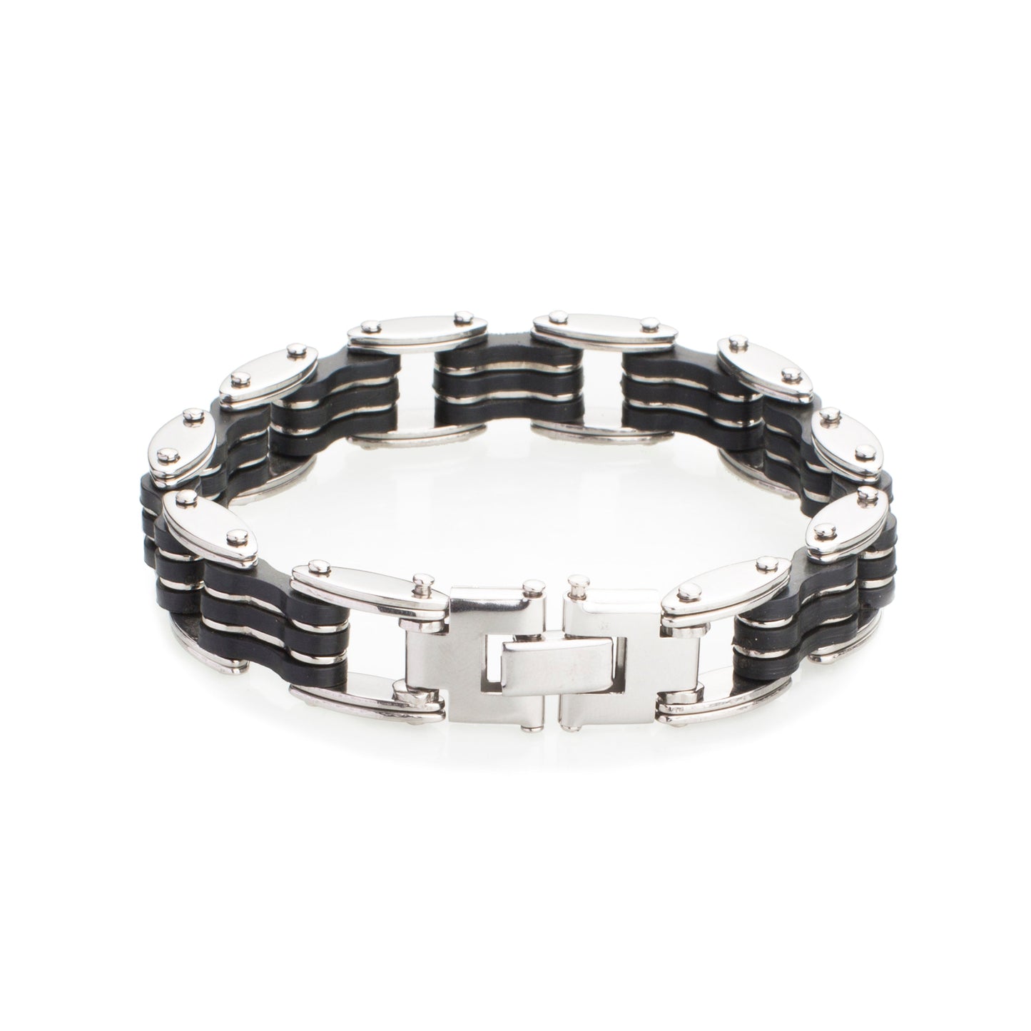 316 Stainless Steel Biker Designer Strap Bracelet for Men (SJ_3218)