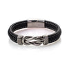 Multilayer Braided Leather Bracelet for Men / Boys with Stainless Steel and Magnetic Clasps (SJ_3224)